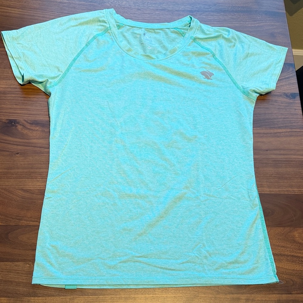 Rabbit EZ Short Sleeve Women's Tee in light green-blue